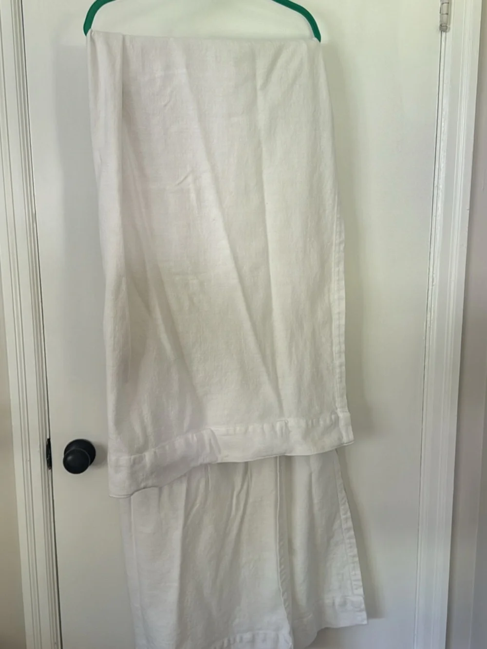 White linen curtains